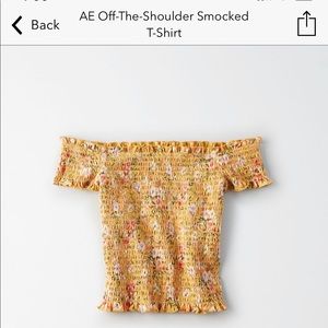 American Eagle off the shoulder floral top